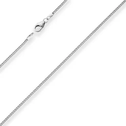1,3mm Bingokette Goldkette Collier Halskette aus 585 Gold Weißgold 50cm