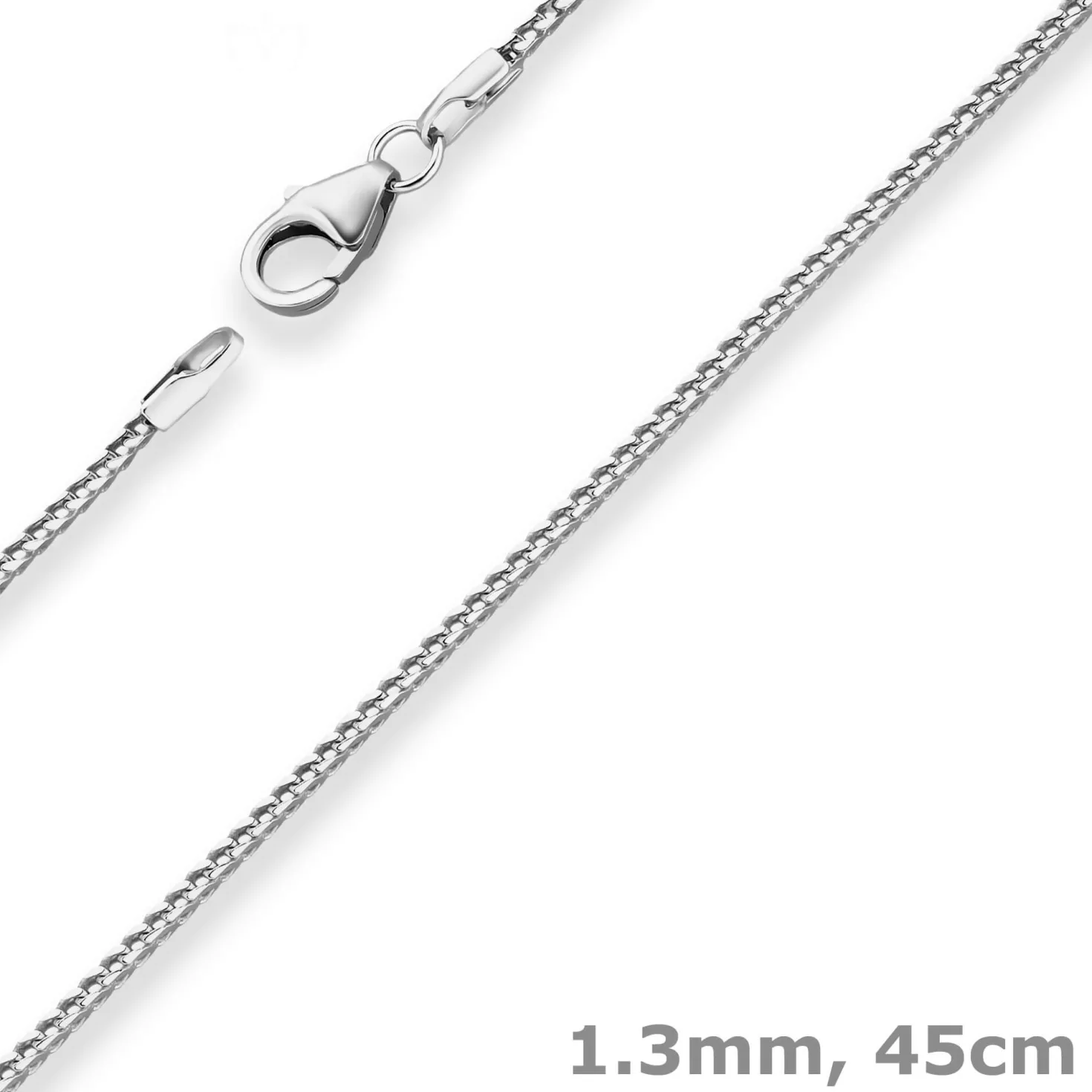 1,3mm Bingokette Goldkette Collier Halskette aus 585 Gold Weißgold 45cm