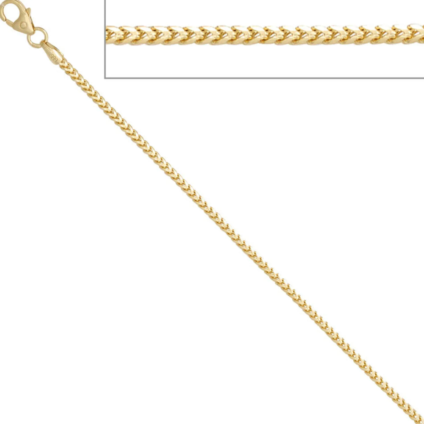 1,5mm Bingokette Kette Collier, 585 Gold Gelbgold, Goldkette, 45 cm