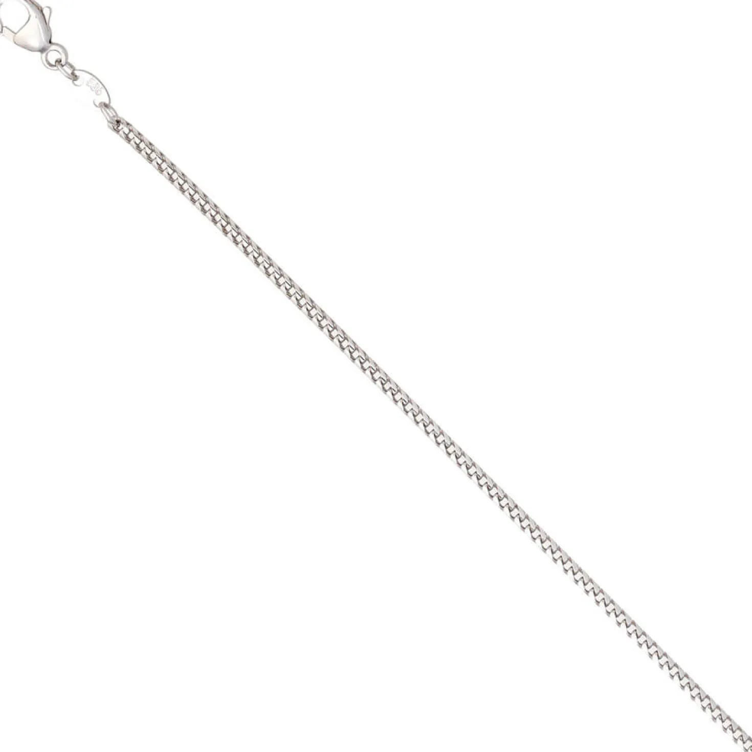1,5mm Bingokette Kette Halskette Collier aus 585 Gold Weißgold 50cm