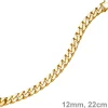 12mm breites Armband Armkette Panzerarmband 750 Gold Gelbgold massiv 22cm