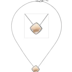 1,3mm Collier Ankerkette, Quadrat mit Zirkonia, 375 Gold Weißgold Rotgold, 45cm