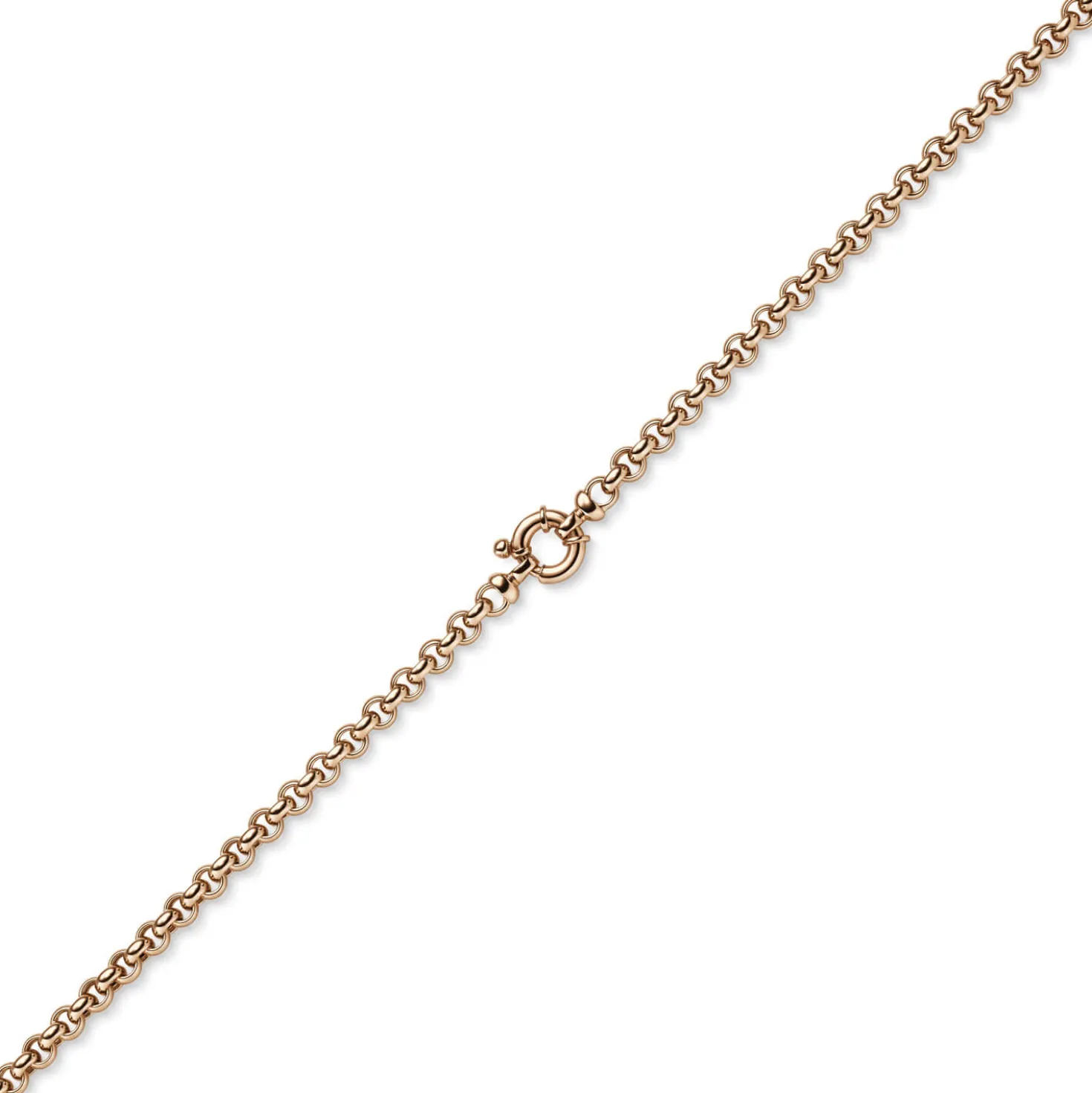6mm Collier Erbskette aus 585 Gold Rotgold Halsschmuck Halskette Goldkette, 45cm