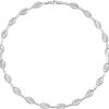 8,2mm Collier Halskette aus 925 Silber mattiert & gehämmert 45cm Halsschmuck