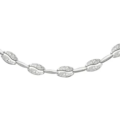 8,2mm Collier Halskette aus 925 Silber mattiert & gehämmert 45cm Halsschmuck