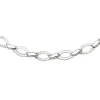8mm Collier Halskette aus 925 Silber teilmatt mit 144 Zirkonia 45cm Halsschmuck