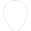 1,1mm Collier Halskette Halsschmuck mit Herzchen aus 585 Gold Weißgold, 45cm