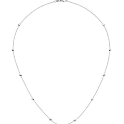 1,1mm Collier Halskette Halsschmuck mit Herzchen aus 585 Gold Weißgold, 45cm