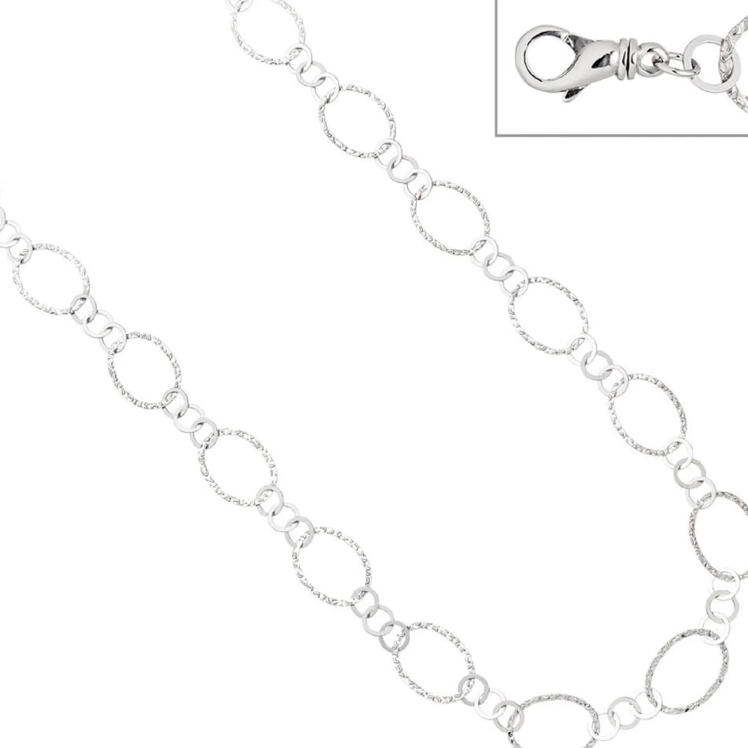 20,3mm Collier Halskette Kette Halsschmuck aus echtem 925 Silber, 80cm