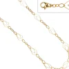 18,5mm Collier Halskette Kette Halsschmuck, 925 Silber Gelbgold vergoldet 80cm