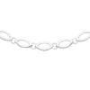 7,7mm Collier Halskette 925 Silber teilmattiert & rhodiniert 45cm Halsschmuck