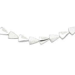 7,9mm Collier Halskette 925 Silber teilmatt mit 120 Zirkonia 45cm Halsschmuck