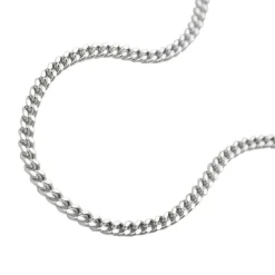 1,4mm Collier Kette Halskette, Panzer, echtes 925 Silber, Damen, 45cm