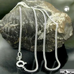 1,4mm Collier Kette Halskette, Panzer, echtes 925 Silber, Damen, 36cm