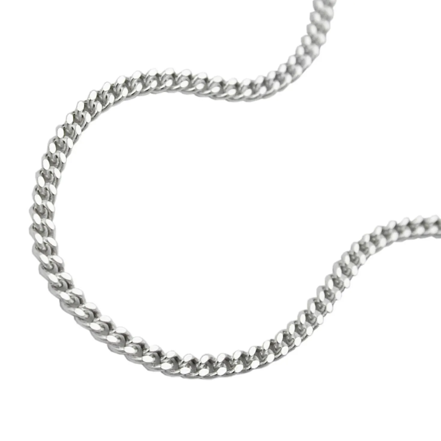 1,4mm Collier Kette Halskette, Panzer, echtes 925 Silber, Damen, 50cm