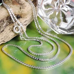 1mm Collier Kette Halskette, Venezianer, 925 Echtsilber, 36cm