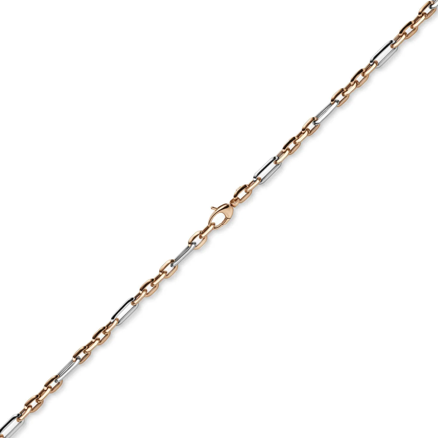 5mm Collier Phantasiekette aus 585 Gold Weißgold Rotgold Halsschmuck, 45cm