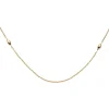 1,1mm Collier Rundankerkette kleinen spitz ovalen Oliven, 585 Gold Gelbgold 45cm