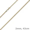 2mm Collier runde Himbeer-Kette aus 585 Gold Gelbgold Halsschmuck Halskette 42cm