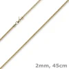 2mm Collier runde Himbeer-Kette aus 585 Gold Gelbgold Halsschmuck Halskette 45cm