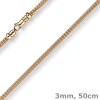 3mm Collier runde Himbeer-Kette aus 585 Gold Rotgold Halsschmuck Halskette 50cm