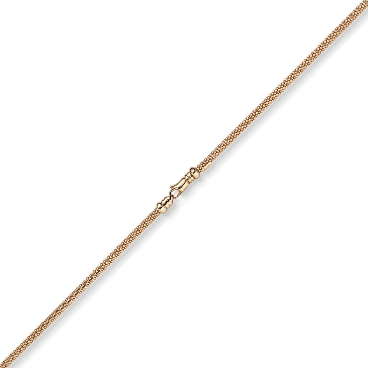 3mm Collier runde Himbeer-Kette aus 585 Gold Rotgold Halsschmuck Halskette 45cm