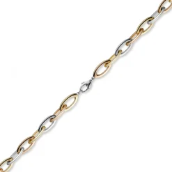 11mm Collier Spitzanker Kette Phantasiekette 585 Gold gelb/weiß/rot, 45cm