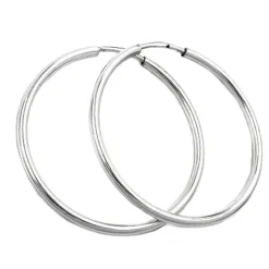 25mm Creole Creolen Drahtcreole Ohrringe aus 925 Silber, Damen