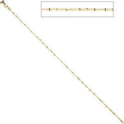 1,3mm Criss-Cross Halskette Collier aus 333 Gold Gelbgold, Goldkette Damen 42cm