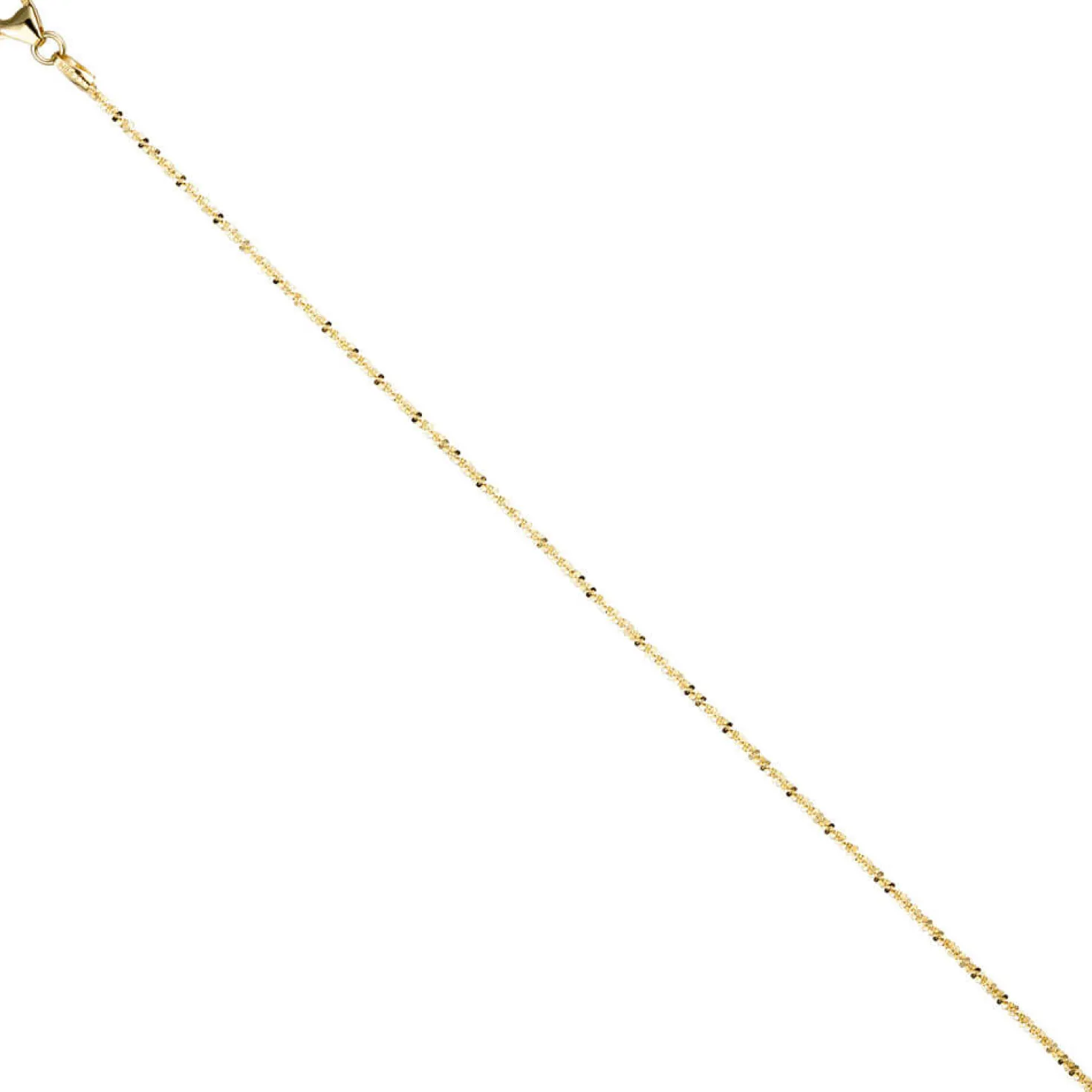 1,3mm Criss-Cross Halskette Collier aus 333 Gold Gelbgold, Goldkette Damen 42cm