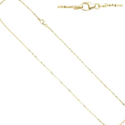 1,3mm Criss-Cross Halskette Collier aus 333 Gold Gelbgold, Goldkette Damen 40cm