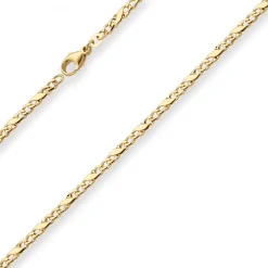 3,4mm Dollarkette Goldkette Collier Halskette aus 333 Gold Gelbgold 45cm