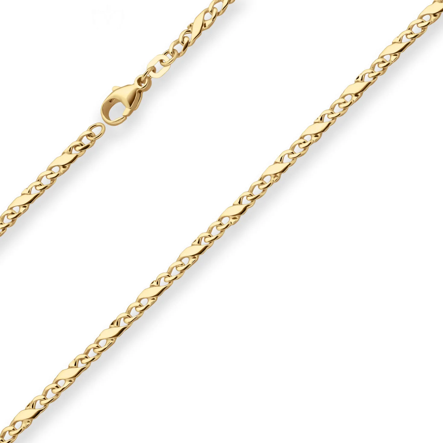 3,4mm Dollarkette Goldkette Collier Halskette aus 333 Gold Gelbgold 55cm