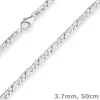 3,7mm Dollarkette Kette Collier Halskette aus 925 Silber matt-glänzend 50cm