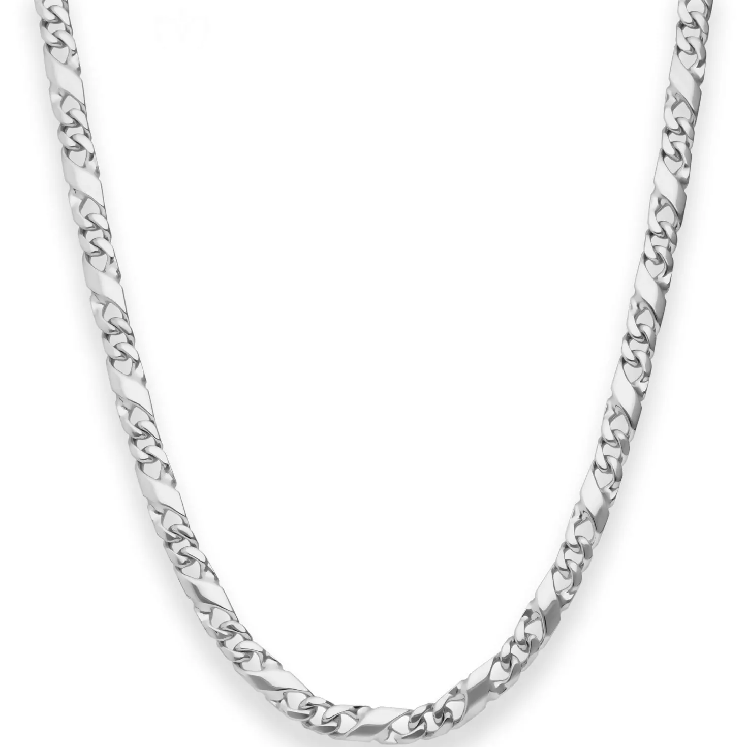 4,9mm Dollarkette Silberkette Collier Halskette aus 925 Silber 45cm