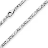 3,7mm Dollarkette Silberkette Collier Halskette aus 925 Silber rhodiniert 45cm
