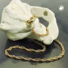1,6mm Doppelanker-Kette gedreht Halskette Collier aus 9Kt 375 Gold Gelbgold 38cm