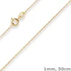 1mm Doppelankerkette Goldkette Collier Halskette aus 333 Gold Gelbgold 50cm