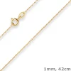 1mm Doppelankerkette Goldkette Collier Halskette aus 375 Gold Gelbgold 42cm