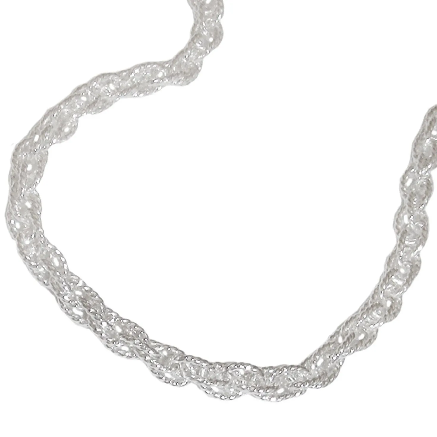 3mm Doppelankerkette Halskette Kette Collier, 925 Silber, 45cm
