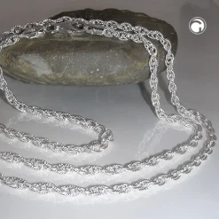3mm Doppelankerkette Halskette Kette Collier, 925 Silber, 45cm