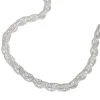 3mm Doppelankerkette Halskette Kette Collier, 925 Silber, 50cm, Unisex
