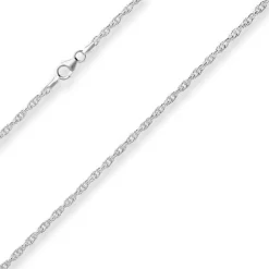 3mm Doppelankerkette Silberkette Collier Halskette aus 925 Silber 45cm