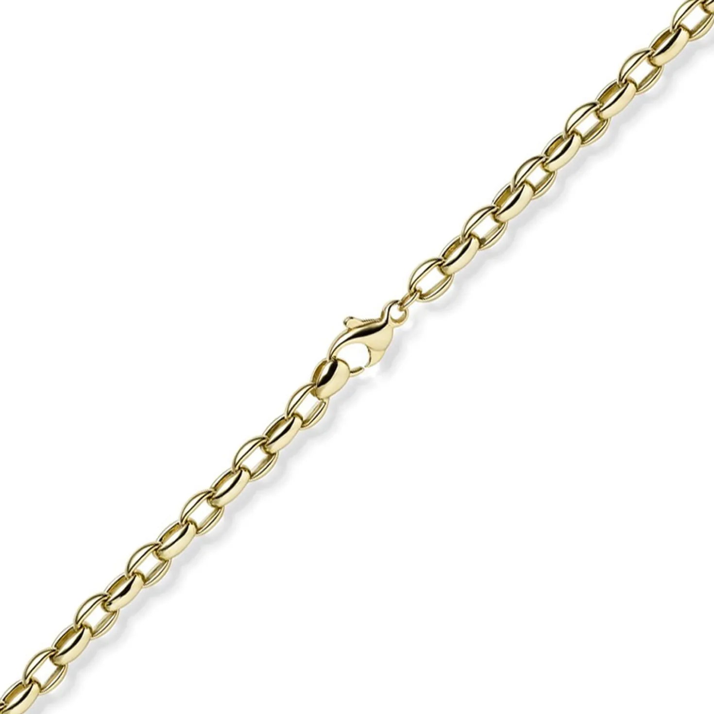 5mm Erbs-Anker oval Kette Halskette Collier aus 585 Gold Gelbgold 45cm