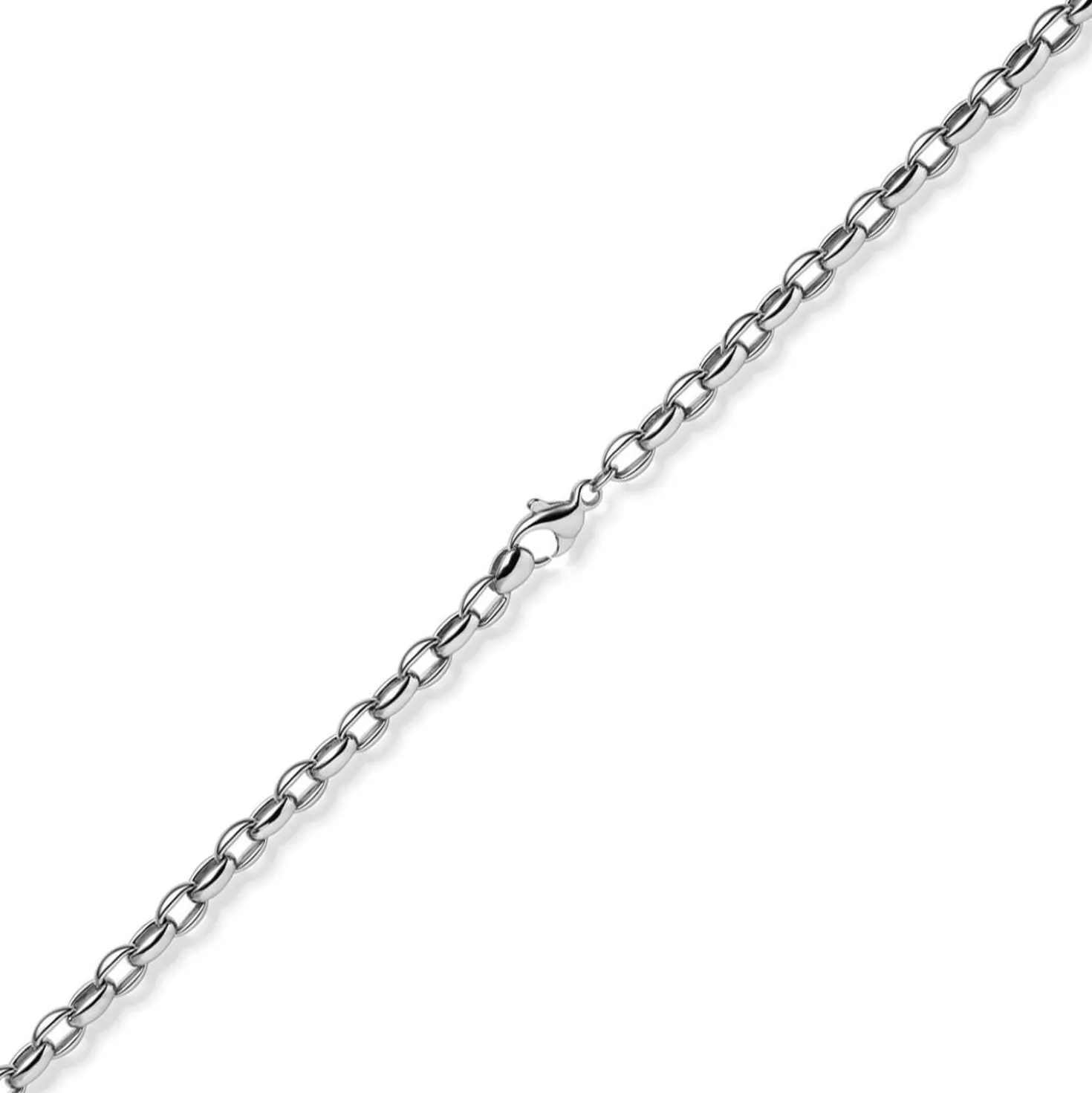 5mm Erbs-Anker oval Kette Halskette Collier aus 585 Gold Weißgold 45cm