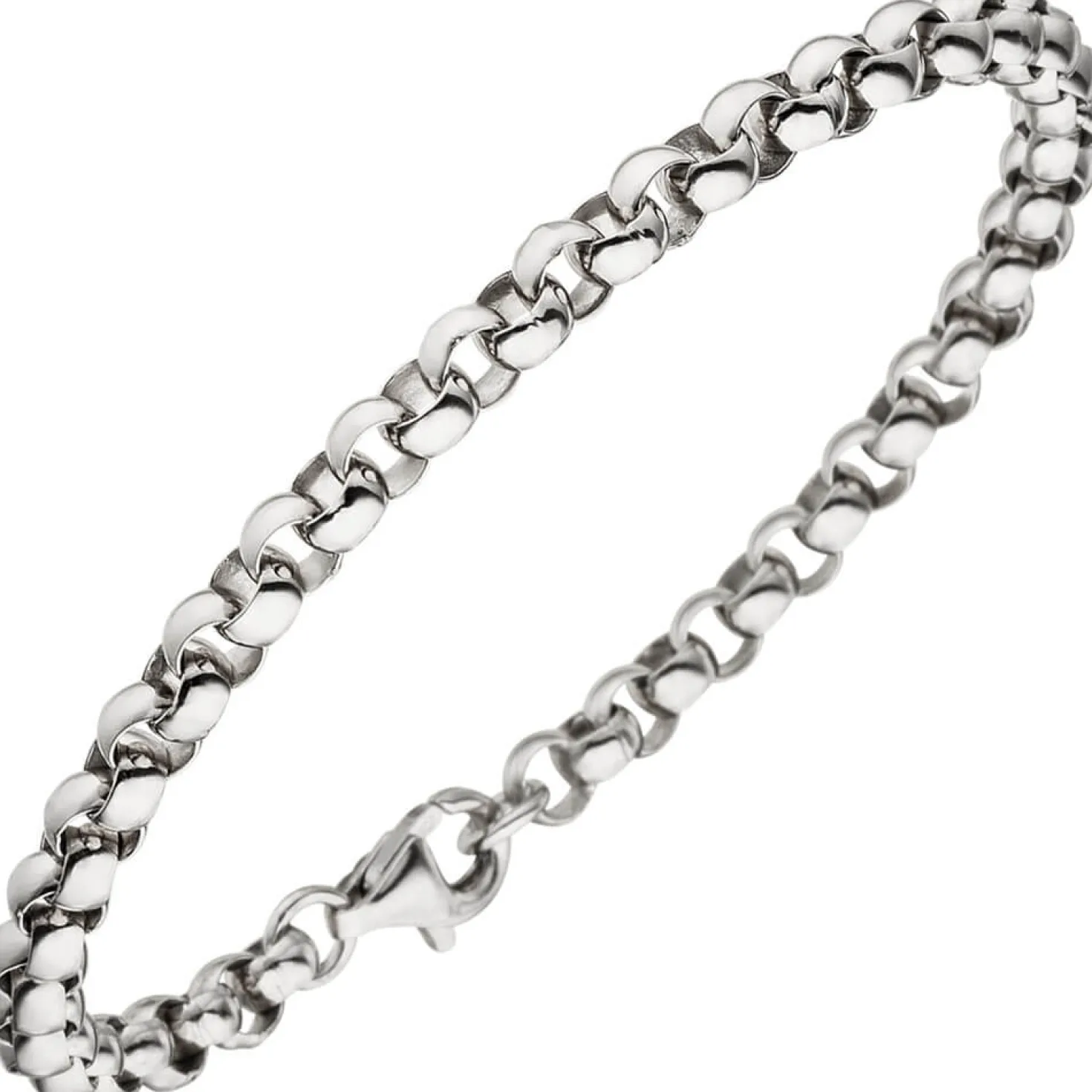 4,5mm Erbsarmband Armband Armkette Silberarmband aus 925 Silber, 21cm