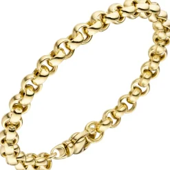 6,1mm Erbsarmband Armband Armschmuck aus 585 Gold Gelbgold 19cm