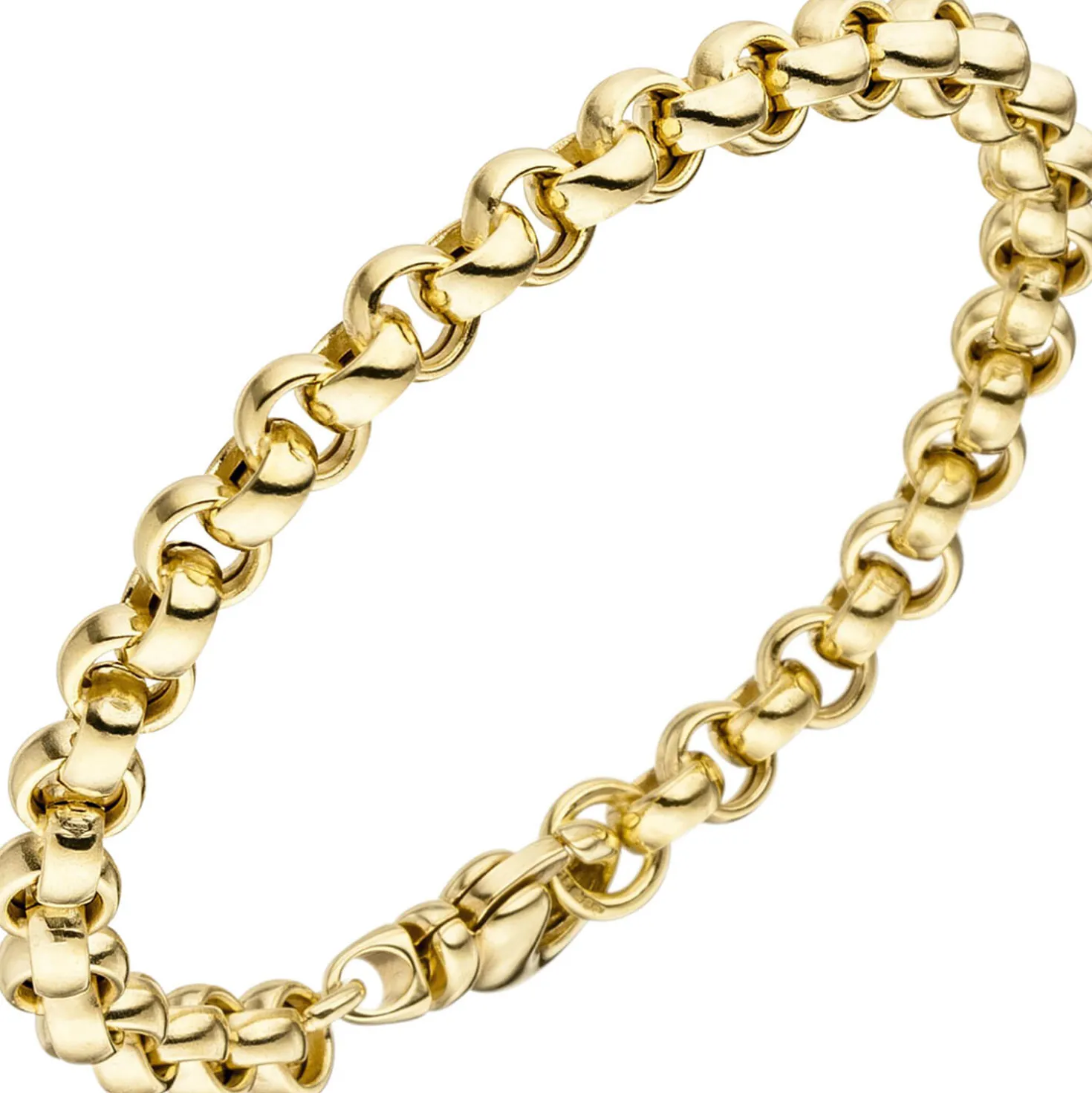 6,1mm Erbsarmband Armband Armschmuck aus 585 Gold Gelbgold 19cm