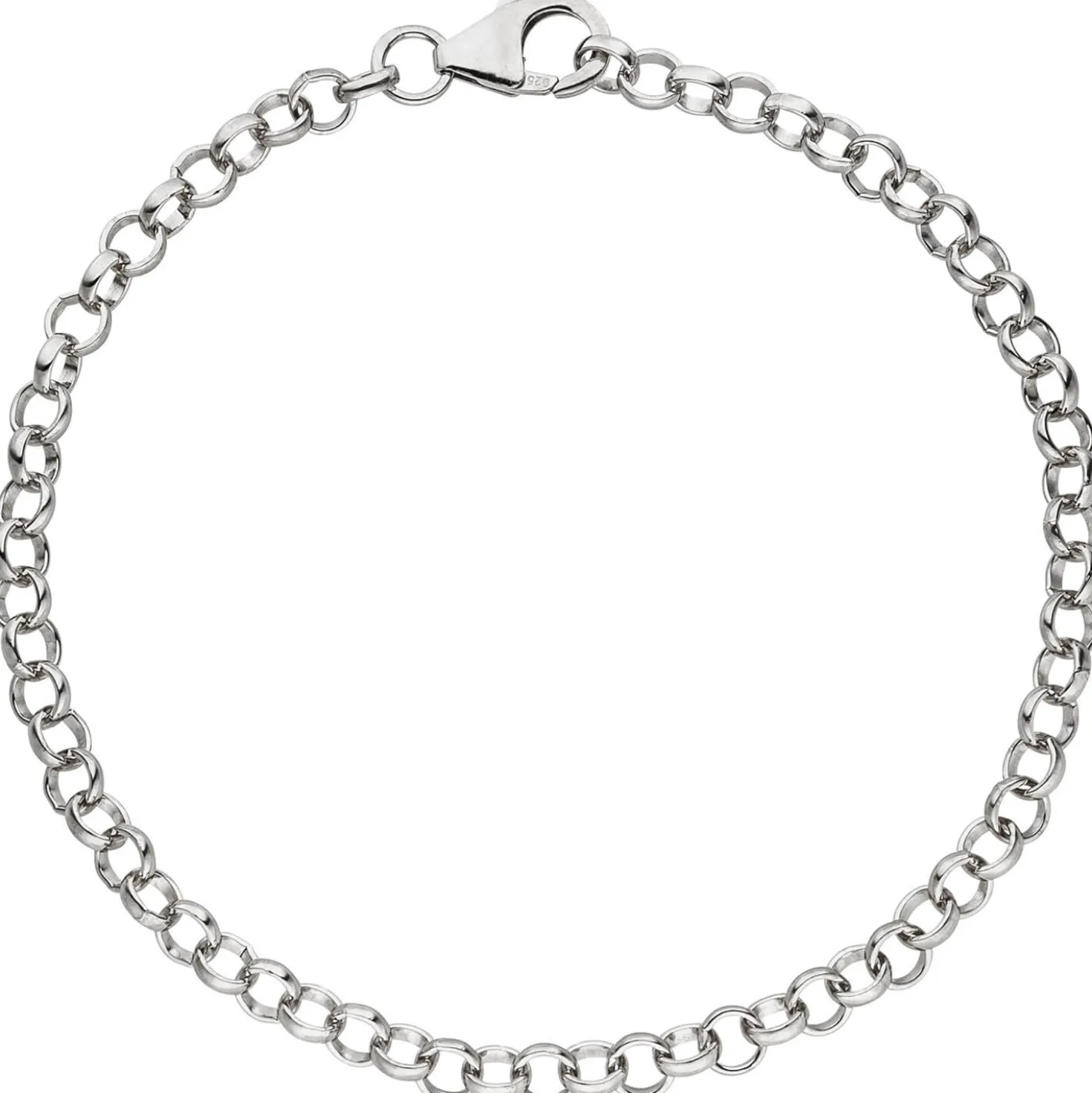 3,5mm Erbsarmband für Charms Bettelarmband Armschmuck aus 925 Silber 19cm