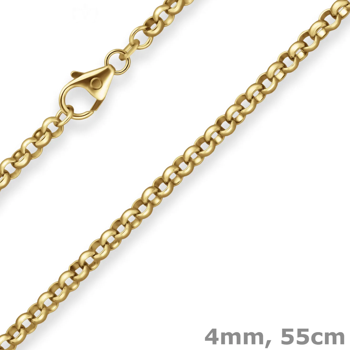 4mm Erbskette Goldkette Collier Halskette aus 585 Gold Gelbgold 55cm